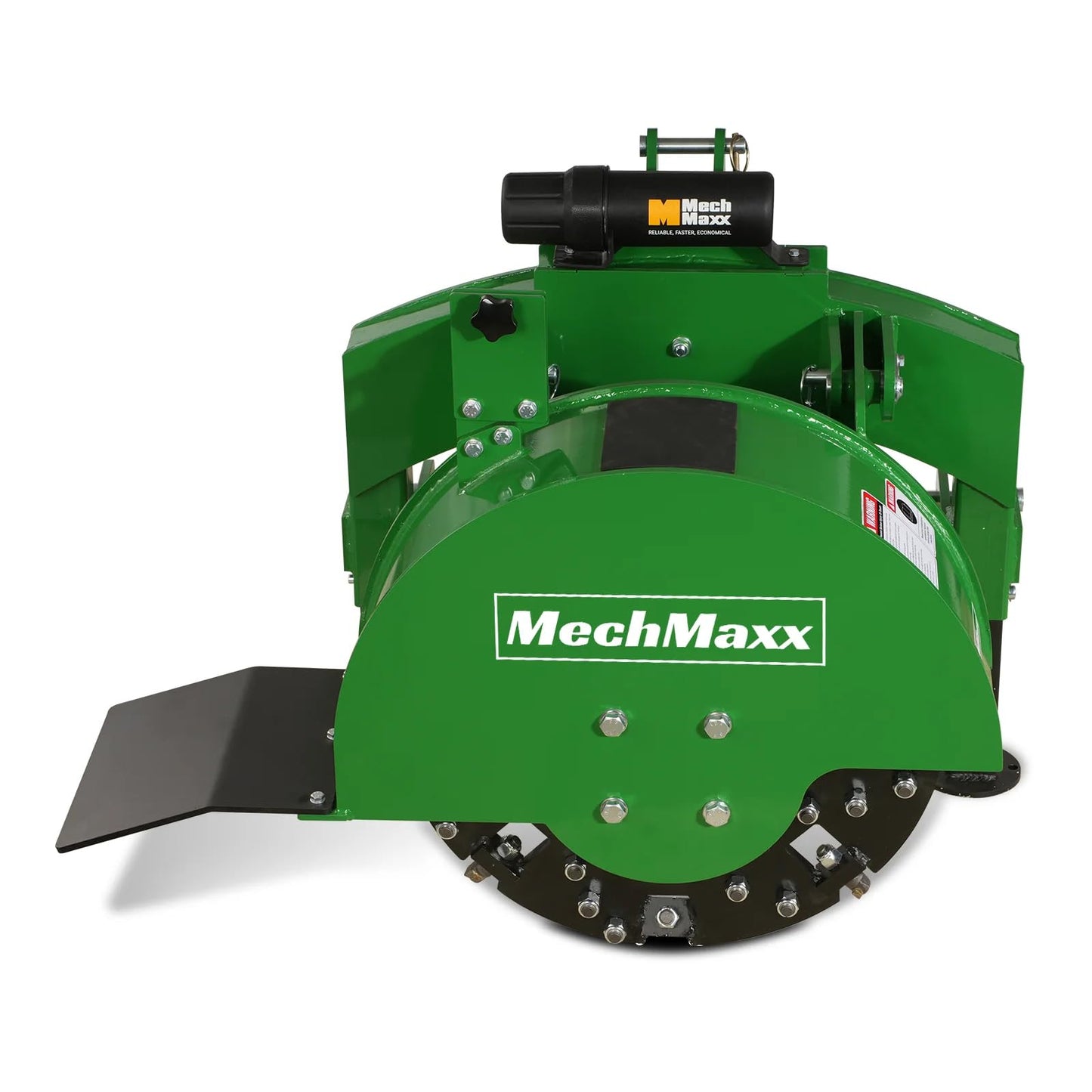 MechMaxx Heavy Duty 3-Point PTO Powered Stump Root Grinder For 15-45HP Tractors With 34 Carbide Teeth, 6'' Cutting Depth, 24'' Flywheel Diameter, Model SG24 Green (Green)