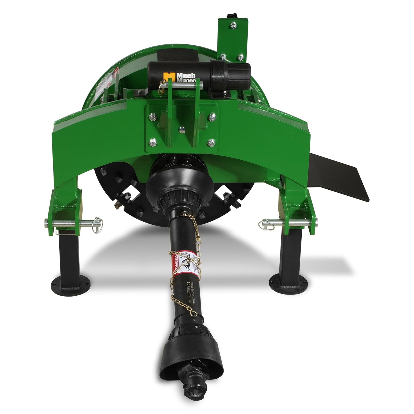 MechMaxx Heavy Duty 3-Point PTO Powered Stump Root Grinder For 15-45HP Tractors With 34 Carbide Teeth, 6'' Cutting Depth, 24'' Flywheel Diameter, Model SG24 Green (Green)