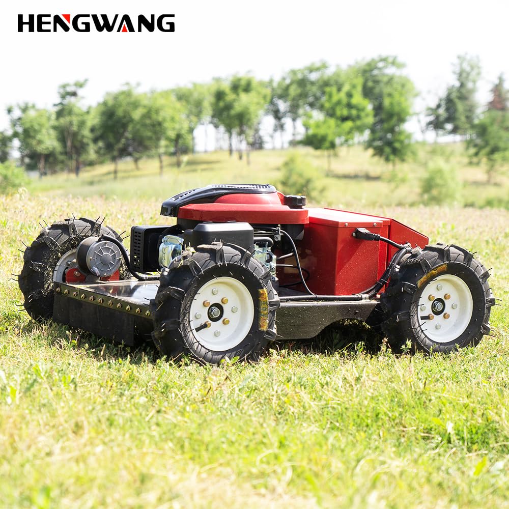 Remote Control Lawn Mower Electric Start 30° Climbing Four-Wheel Drive 7.5HP All Terrain Grass Cutter Yard Mower (HW-196-55JY)