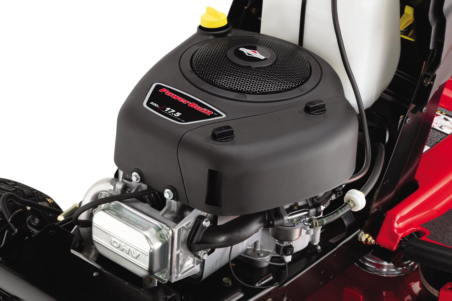 Craftsman 42" Gas Riding Lawn Mower with 17.5 HP* Briggs and Stratton Single-Cylinder Engine, Gas Lawn Tractor with 7-Speed Transmission, Red/Black